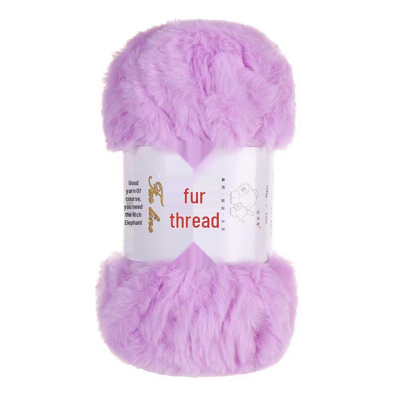 Coarse Faux Fur Yarn Ball for Handmade Long Hair Mink Hats and Scarves DIY Kit