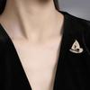 Diamond-Encrusted  Accessories For High-End Women'S Delicate Sailing Corsage Pins