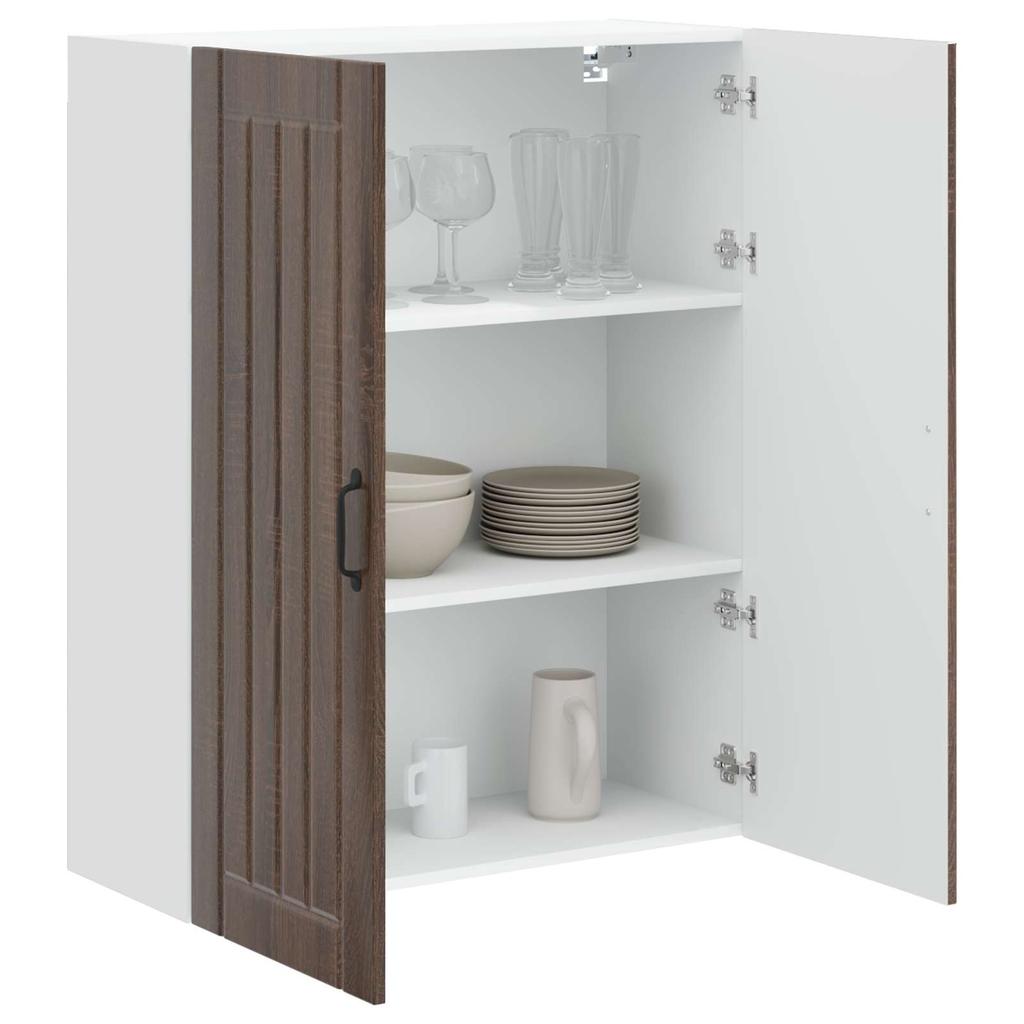 Wall Cabinet LUCCA Brown Oak 80 x 31 x 100 cm Particleboard