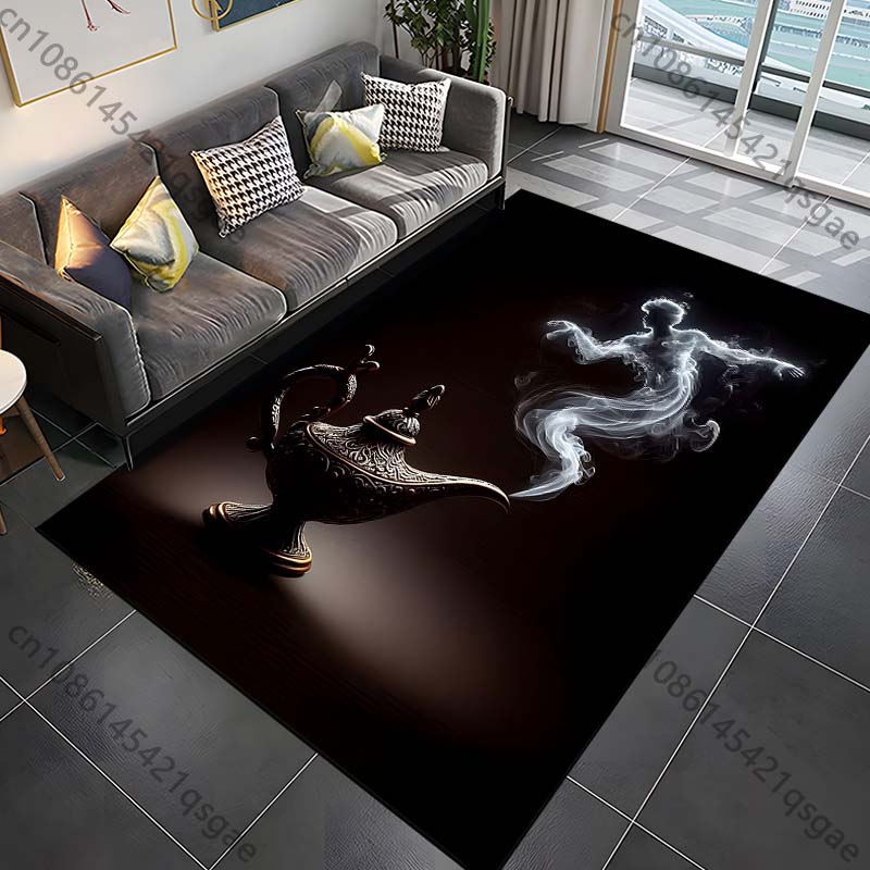Mythology Story Wishing Lamp Pattern Carpets for Bedroom Living Room Sofa Mat Creative Door Mat Area Rug Home Decor Large Size