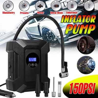 Mini Compresor de Aire para Coche DC12V Alimentado por Batería Inflador de Neumáticos Portátil Inalámbrico Digital Bomba Inflable para Neumáticos de Motocicleta Bicicleta Bolas