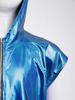 Boys Girls Metallic Hooded Vest Sleeveless Zipper Shiny Hoodie Jazz Dance Stage Performance Vest