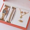 Love Square Fashion Bracelet Watch Popular Alloy Set Women'S Watch