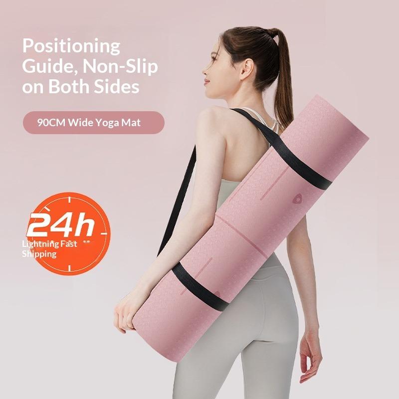 TPE Yoga Mat for Girls, Shock Absorption, Silent Non-slip Floor Mat, Home Thickened Sports, Dance and Fitness