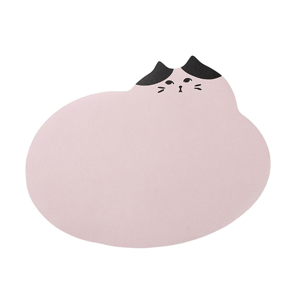 Niedliche Cartoon Katze Platzmatte Wasserdicht Hitzebeständig PU Leder Tischmatte