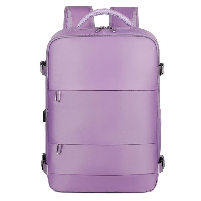 

Водостойкий USB рюкзак для ноутбука с настраиваемым логотипом – Большая вместимость для деловых поездок фиолетовый