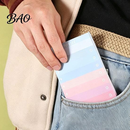 Shopping List Planner Gradient Checklist Sticky Notepad, Self-stick To-do Pads, Macaron Color Adhesive Notes Tearable Memo Pad for Lists And