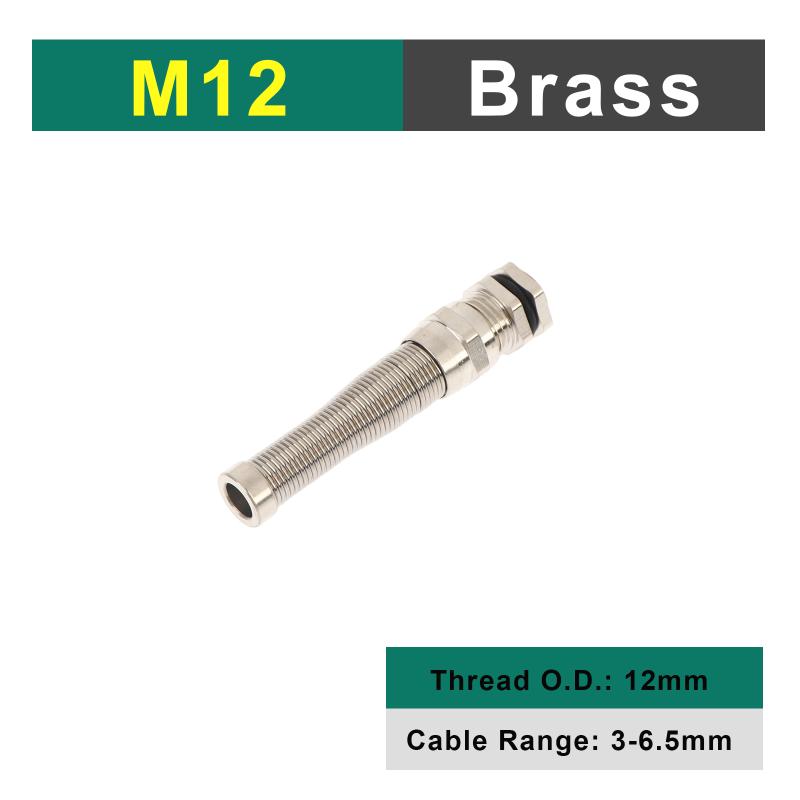 Electrical Nickel Plated Brass Cable Gland Waterproof Strain Relief Anti Bending for 8mm10mm Wire Clips Offices
