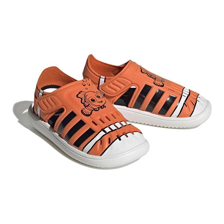 New Adidas Closed Toe Sandals Disney Finding Nemo And Dory Orange Core Black Cloud White PS HP7753