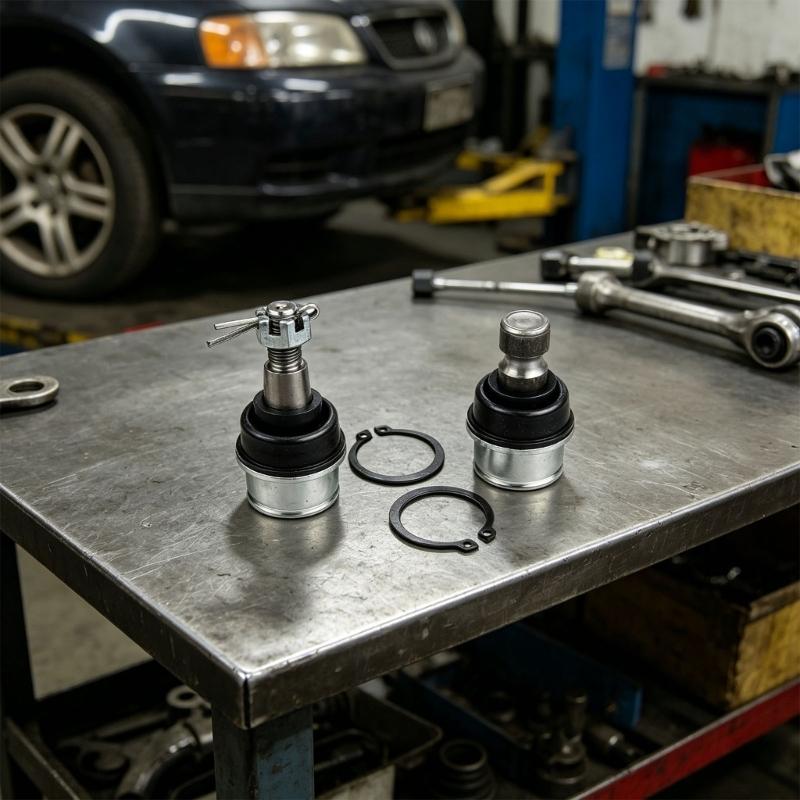 Paar Kugelgelenke für Nutzfahrzeuge zur Verwendung bei A-Arm-Reparatur, Set für obere und untere Fahrwerksgelenke, Staubmanschetten, Sicherungsklammern und Referenz 706203084