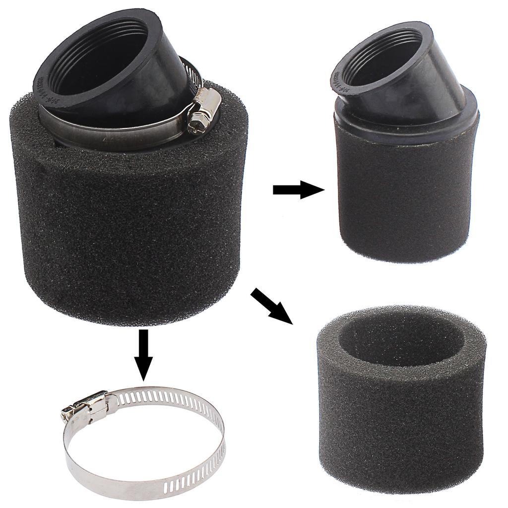 44mm 45mm 46mm Angled Air Filter Cleaner 50cc 70cc 90cc 110cc 125cc Motorcycle ATV Go Kart Moped Pit Dirt Super Pocket Mini Bike