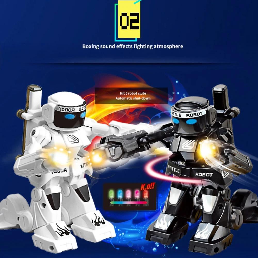 Non-Toxic Rc Robot Battle Boxing Robot Toy Remote Control Robot 2.4G Humanoid Fighting Robot With Two Control Joysticks Toys For Kids