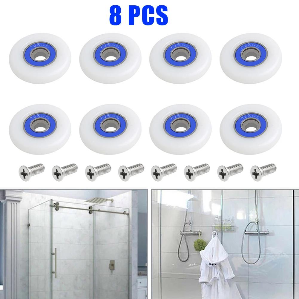 Runner Wheels Shower Door Rollers Tool With Screws Glide Household Replacement Shower Cabins Shower Enclosures Accessories New