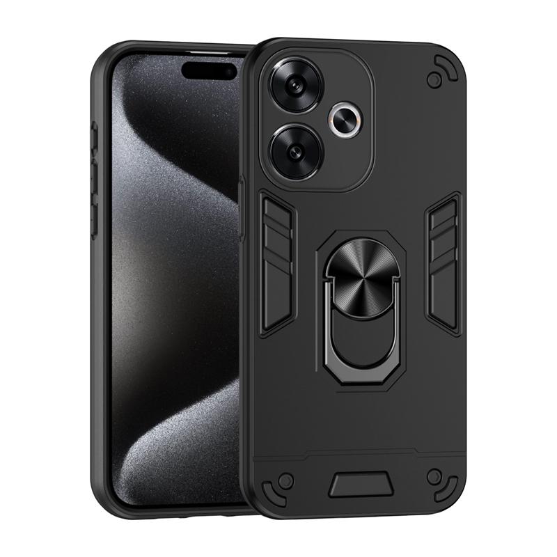 For Xiaomi Poco F6 5G Case Shockproof Armor Case For Poko Little F6 F 6 PocoF6 5G Car Magnetic Holder Ring Protect Cover