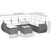 VidaXL Garden Lounge Set with Cushions 8 Pcs, Patio Sofas, Patio Furniture Set, Outdoor Furniture, Black 3254043