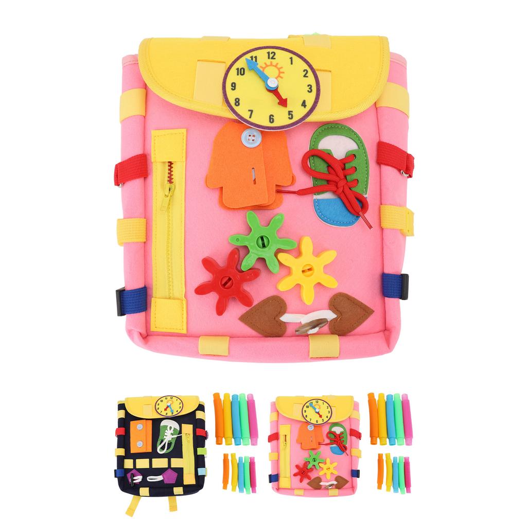 Felt Toddler Backpack with Learning Toys Educational Activity Board for Children Aged 1-3 Digital Nu
