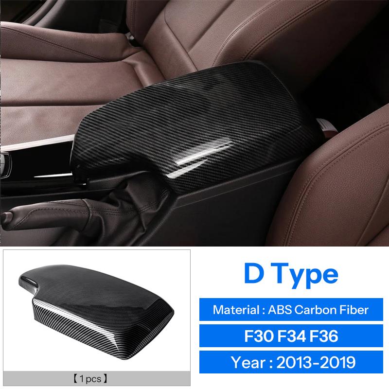 Accessories for BMW 3.4 Series F30 F31 F34 F36 3GT 320i ABS carbon fiber car center console cover armrest box decorative cover