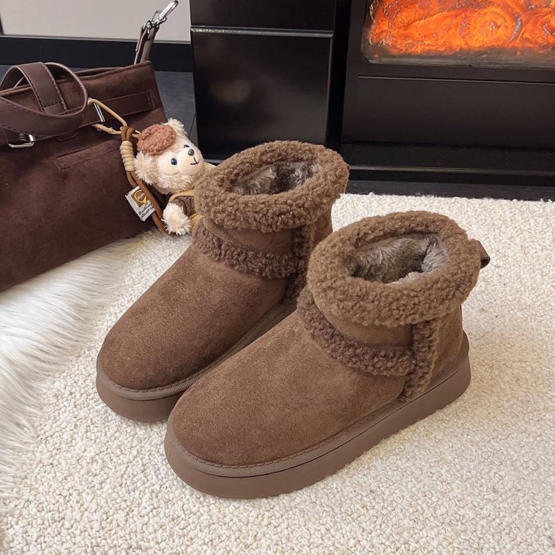 Schneestiefel mit dicker Sohle für Damen Winter 2025 neue Samt-verdickte nordöstliche Baumwollschuhe wasserdicht, schweißfest und warm äußere Baumwollschuhe