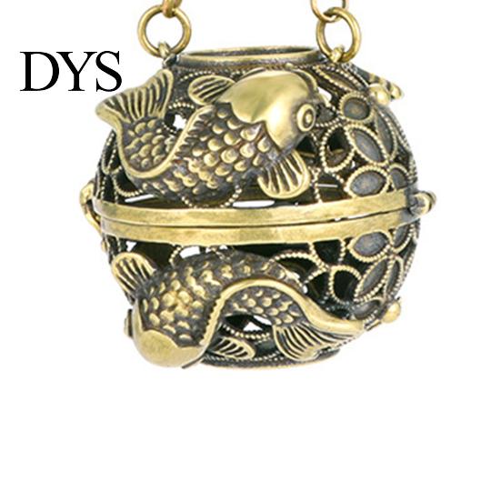 Mini Incense Burner Decorative Artistic Exquisite Reduce Anxiety Pure Brass Aromatherapy Furnace Retro Hollow-out Car Pendant for Home Censer