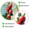 Strawberry Window Cling Watercolor Fruits Static Glass Decals Reusable Waterproof Sticker for Bathroom Kitchen Home Glass Window