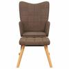 Rocking Chair with Ottoman Brown Fabric