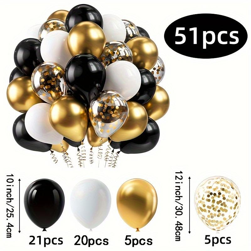 

51Pcs Metallic Gold White Balloons Pearl Latex Balloon Gold Confetti Balloons for Birthday Weddings Baby Shower Party Decor others