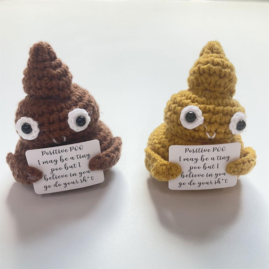 Gestrickte Kacke Figur Geschenk Kinder Jungen Geschenk Zubehör für Kinder Mädchen Jungen Feiertag Neujahr Geschenk