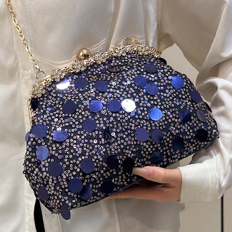 Chain Shoulder Bag with Single Strap, Stylish and Fashionable, Shell Design, Sequin Clasp, Crossbody Bag