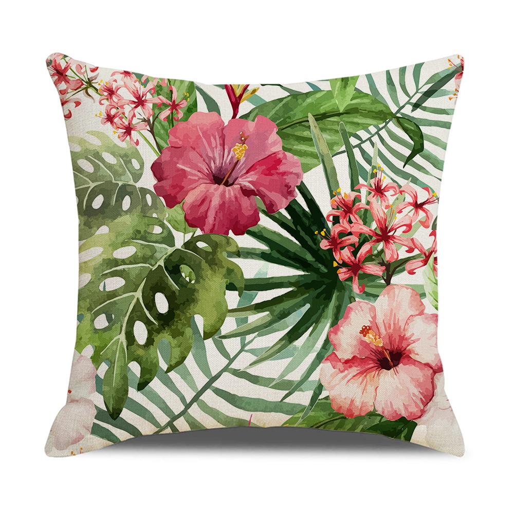 Ins Nordic Tropical Plant Pillow Cover New Home Furnishings Office Lumbar Cushion Pillow Cover
