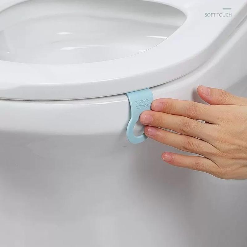 2pcs Strong Suction Cup Bracket Silicone Toilet Lapper Household Daily Necessities Ring Handle Lifter  Toilet Lid Handle Home