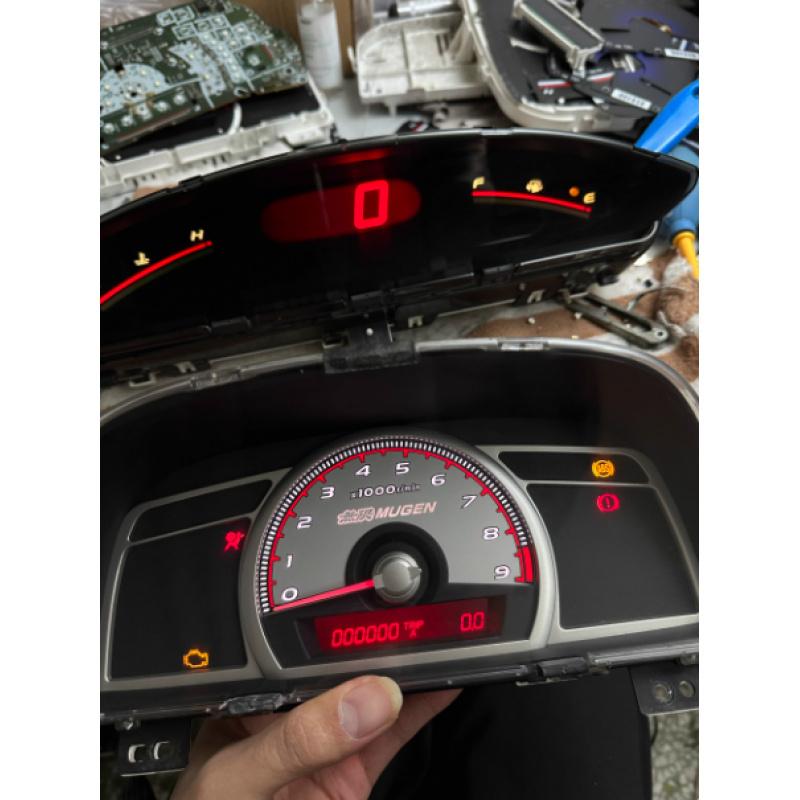 Accessories: Modified With Civic Siming Instrument Paper To Create An Unlimited MUGEN Instrument Panel With Red Backlight