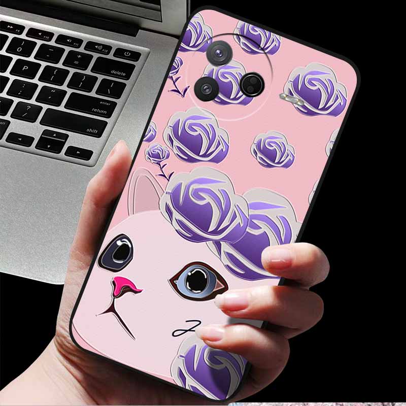 For Xiaomi Poco F7 Pro/ Poco F7 Ultra 5G 3D Relief Flower Emboss Soft Silicone Back Cover Case for Poco F7 Pro Ultra Relief Case