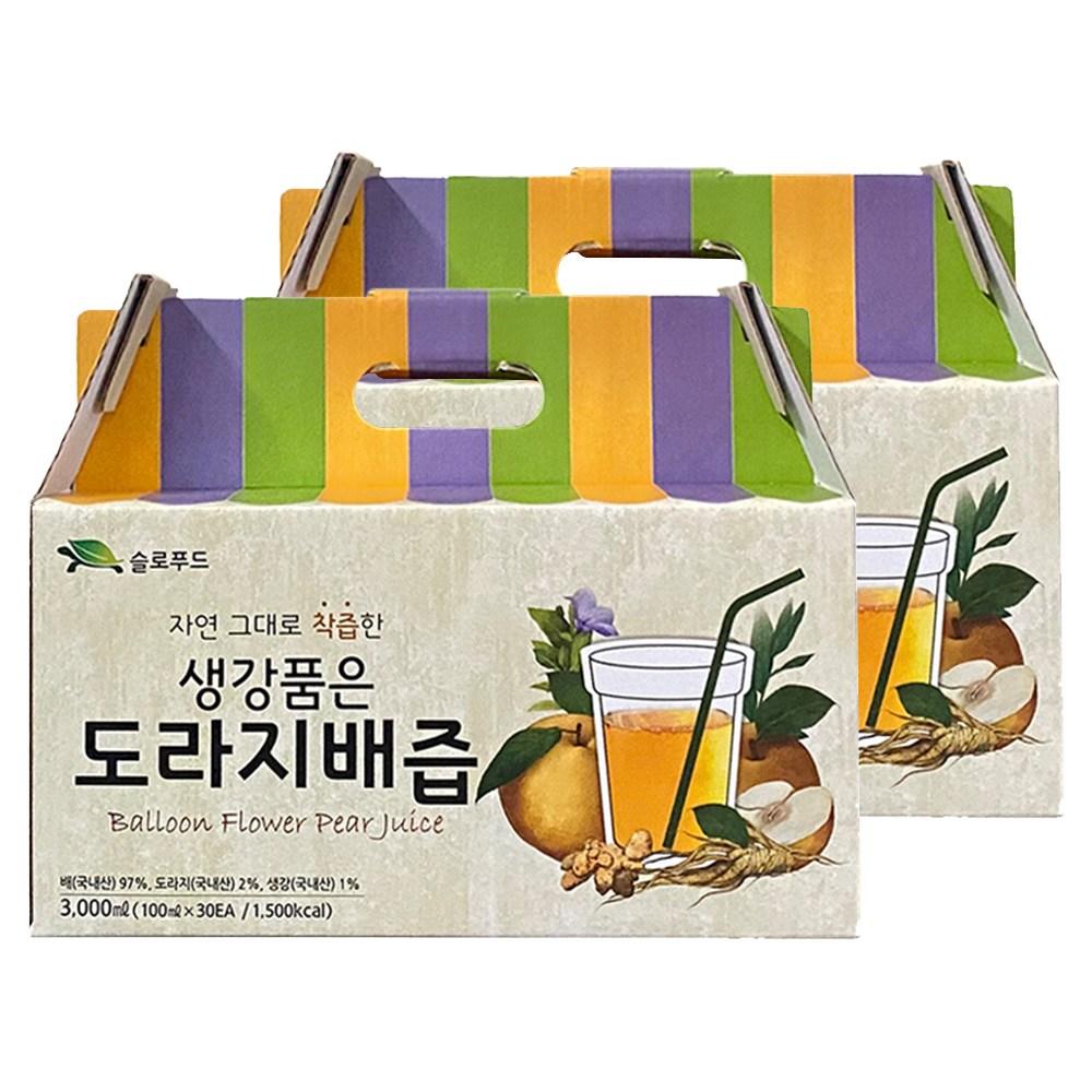 Slow Food Ginger-Infused Balloon Flower Root and Pear Juice 30p 100ml 60 Pcs