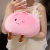 Treasuringu Nueva Almohada de Peluche Dibujos Animados Baozi de Desayuno Juguetes Rellenos Peluche Almohada para Dormir Muñecas de Casa