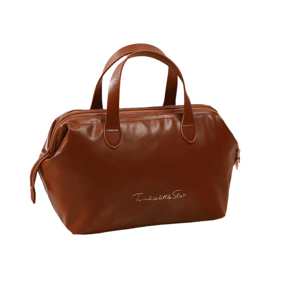 

Водонепроницаемая дорожная косметичка, портативный многофункциональный туалетный набор, косметичка из ПУ, для улицы коричневый