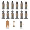 12Pcs Burlap Wine Bags Wine Gift Bags for Christmas Wedding Birthday Multicolor Wine Bottle Bags with Drawstrings Tags&Ropes