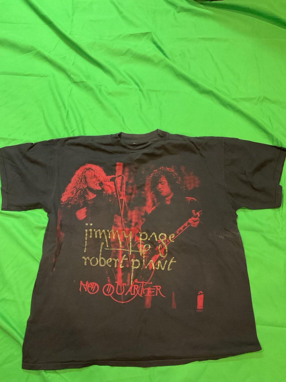 Vintage No Quarter Jimmy Page And Robert Plant T-Shirt VA641 Unisex T-Shirt XXXXL