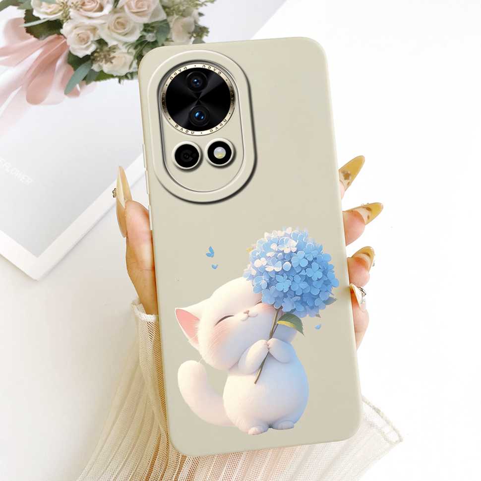 Neu Für Huawei nova 12 5G BLK-AL00 Hülle Luxus Blume Schmetterling Silikon Rückseite Für Huawei Nova12 5G Handyhüllen Bumper