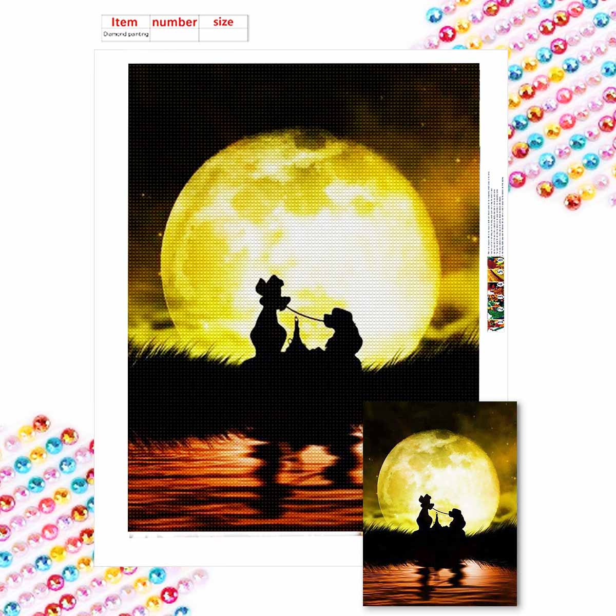 

Full Round Diamond Painting Lovely Puppy Stitch Art Rhinestone Picture Mosaic DIY 5D Cross Stitch Embroidery Home Decoration Round 20x30cm