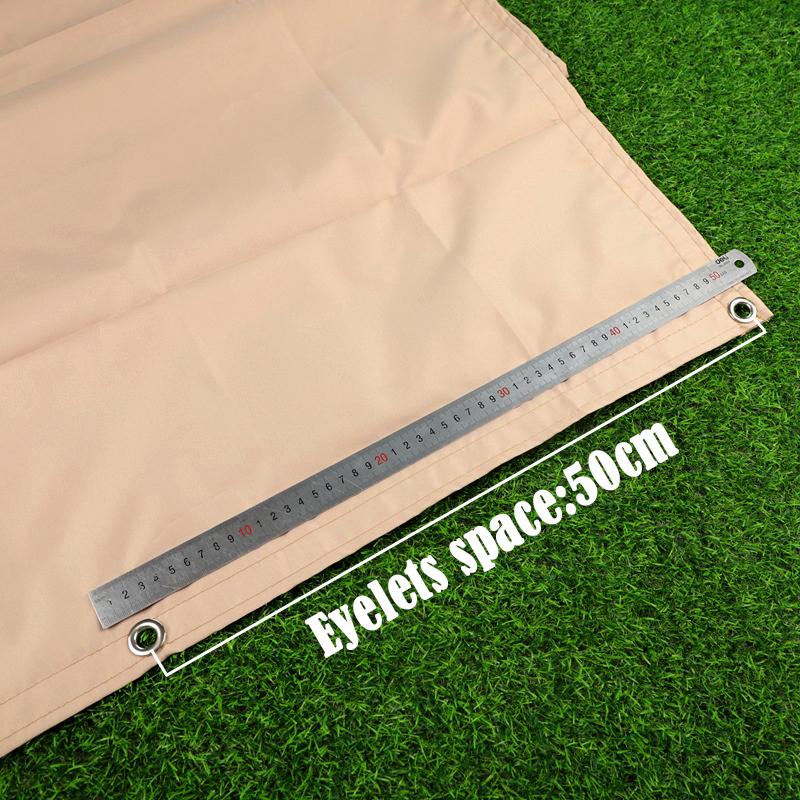 300D Coffee Outdoor Awning Waterproof Rectangle Sunshade Sail Beach Camping Sun Shelter Tent Backyard Pergola Sun Shade Canopy