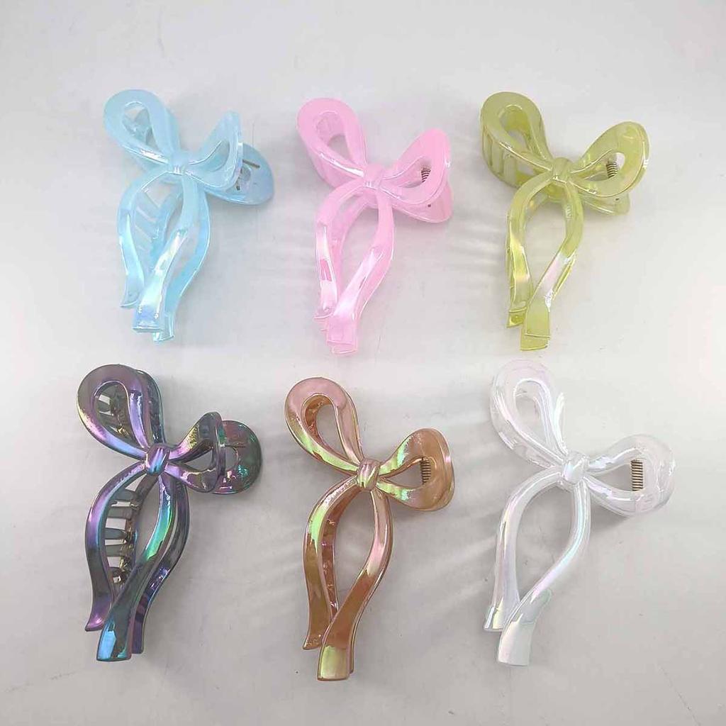 1/6 PCS Ponytail Acrylic Hair Claw Grab Bow Large Hair Clip Hollow Square Hairpins Barrettes for Women Girls Hair Accessories