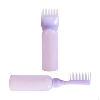 2 Pieces Comb Bottle Hair Oil Brush 120ml Refillable Dye