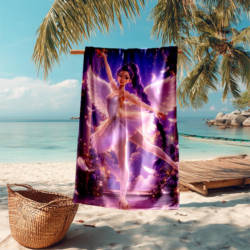 proof beach towel with Demon Hunter pattern - soft,absorbent,quick-drying,machine washable - perfect for swimming,camping,bathing