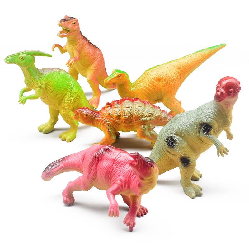 Hand-Painted Sound-Emitting Dinosaur Toy Model for Kids