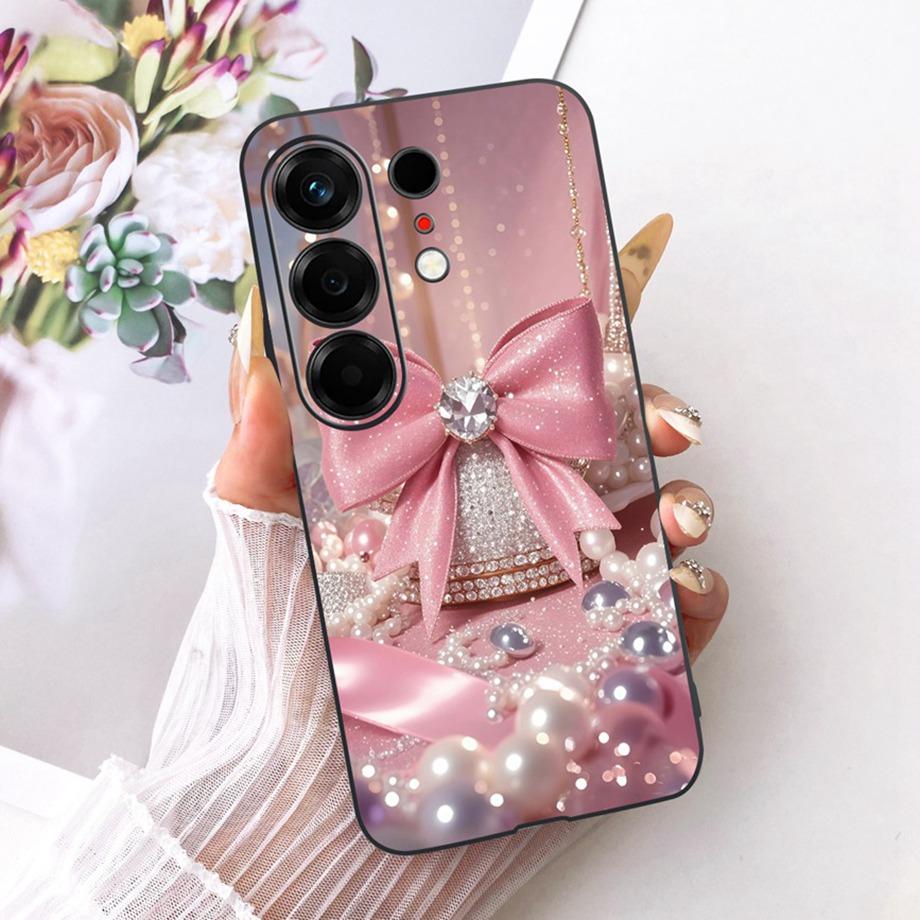 Flower Cartoon Fashion Design Phone Case For Tecno Camon 50 4G CN5 Camon50 Funda Soft Lisquid Silicone Shockproof Back Cover