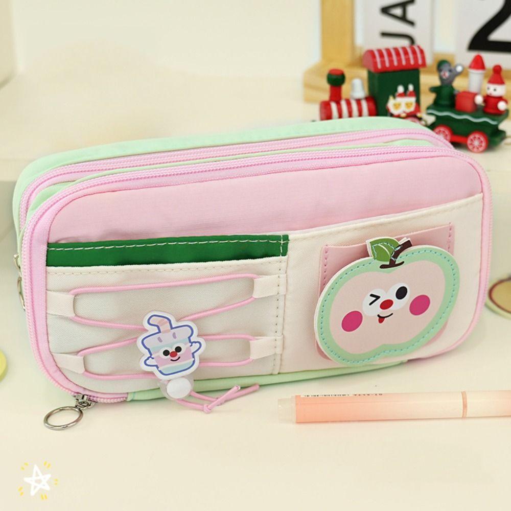 Aesthetic Cute Girls Pencil Case 9 Layer Bag Organizer Box Kawaii School Cases Pouch  Office