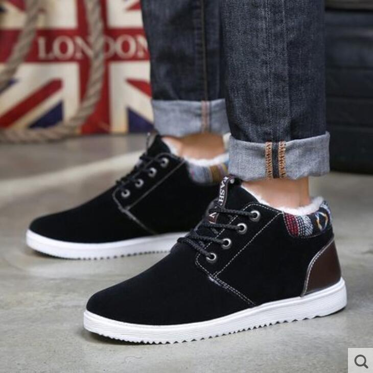 Plus thickening autumn winter outdoor leisure men boots warm tooling cotton shoes England boots men's shoes snow boots fgb78