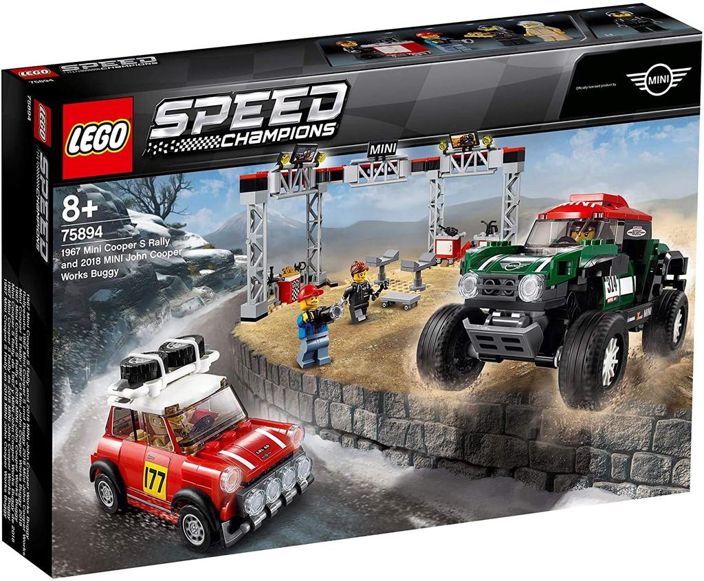 LEGO 1967 Mini Cooper S Rally and 2018 Mini John Cooper Works Buggy 75894 Block Toy Boys Car