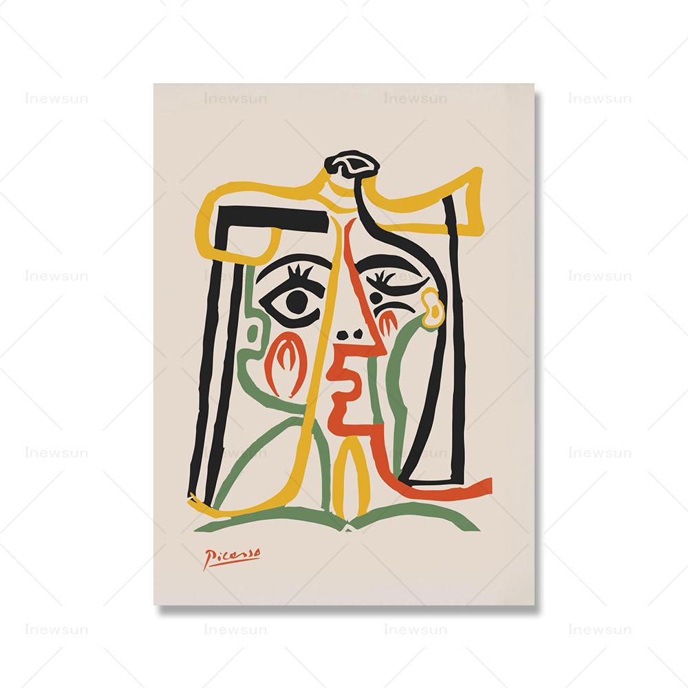 

Абстрактная винтажная картина Пабло Пикассо, выставка, холст, постер, художественные принты, музей, современная галерея, настенная картина, домашний декор, подарок 21x30cm No Framed