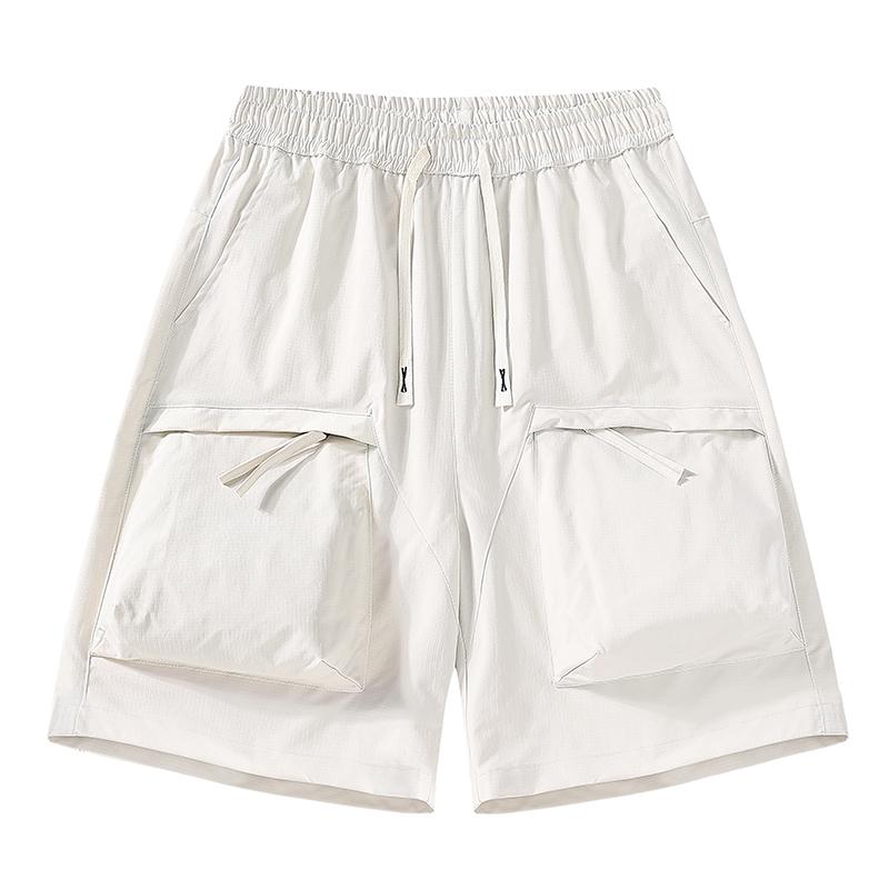 Summer Work Shorts Men's Summer Japanese Trendy Loose Straight Casual Quick-drying Pants Men's Trendy Brand